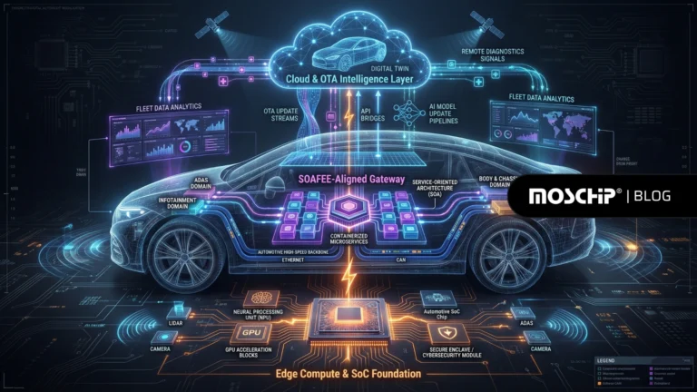 Automotive Software-Defined Vehicle (SDV) Gateway Blueprint: SOAFEE Architecture, OTA, & Edge Intelligence