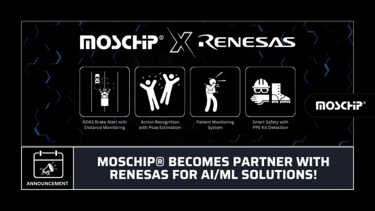 MosChip® Technologies joins Renesas RZ Partner Ecosystem as AI/ML Design Partner