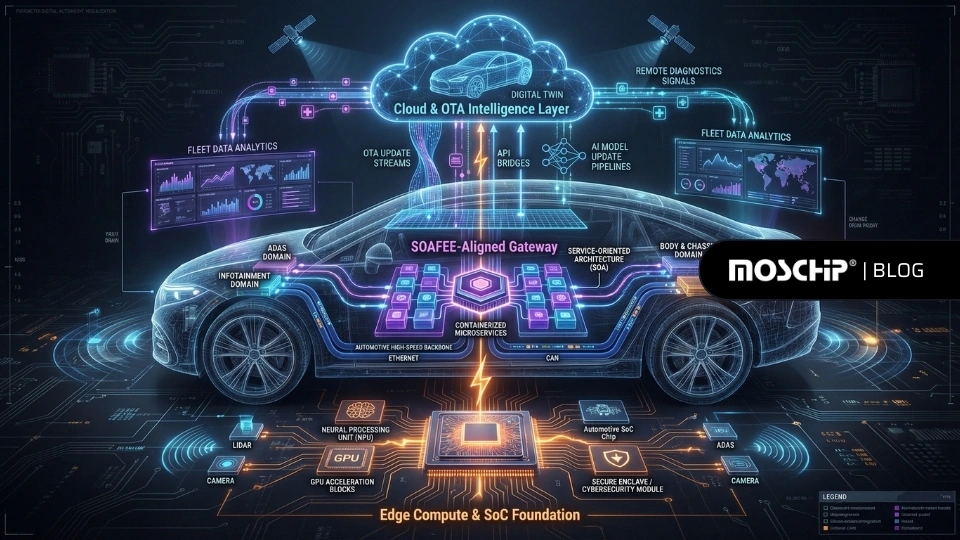 Automotive Software-Defined Vehicle (SDV) Gateway Blueprint: SOAFEE Architecture, OTA, & Edge Intelligence